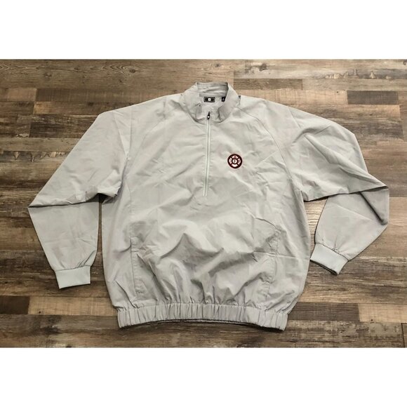 Footjoy Golf Mens Large Gray Zip Jacket IAFF International Assoc of Firefighters - Picture 1 of 7